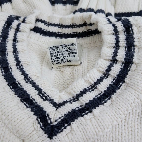 Gap Kids 100% Cotton Cable Knit Pullover Fisherman Sweater XS Youth Age 3-4 - Picture 4 of 7
